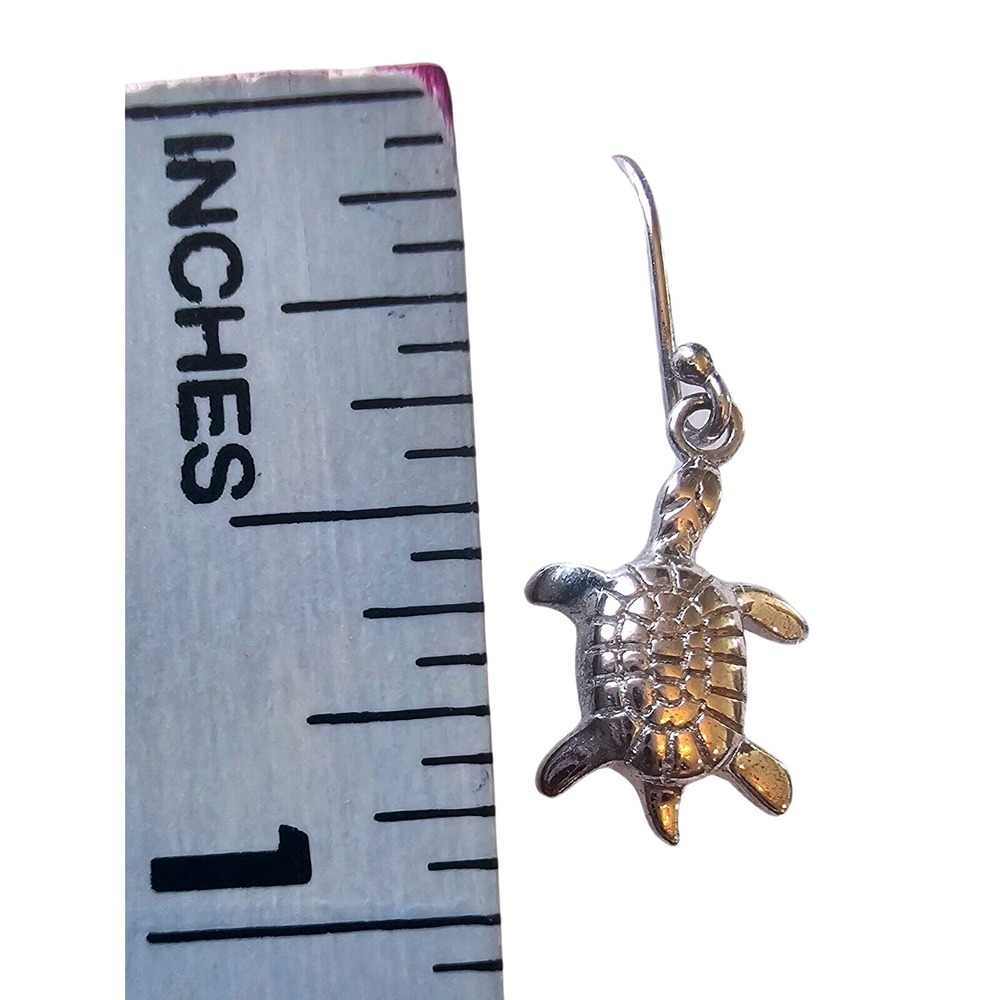 Sterling Silver‎ Sea Turtle Dangle Earrings Women OS Silver Good Marine .925 - Picture 6 of 6